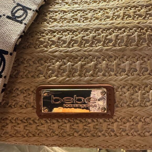 Bebe Eva Straw Small shoulder Bag Set - Picture 7 of 8